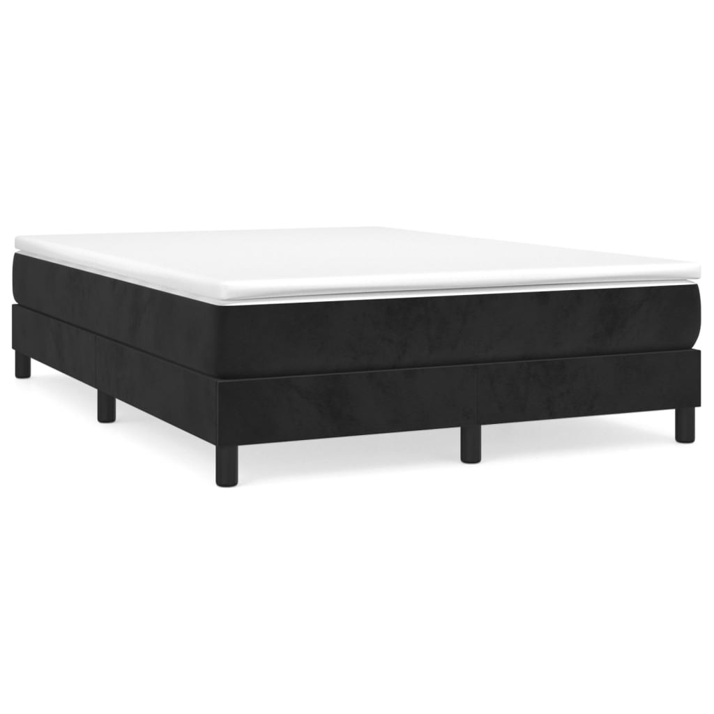 Struttura Letto a Rete a Molle Nero 140x190 cm in Velluto | homemem39