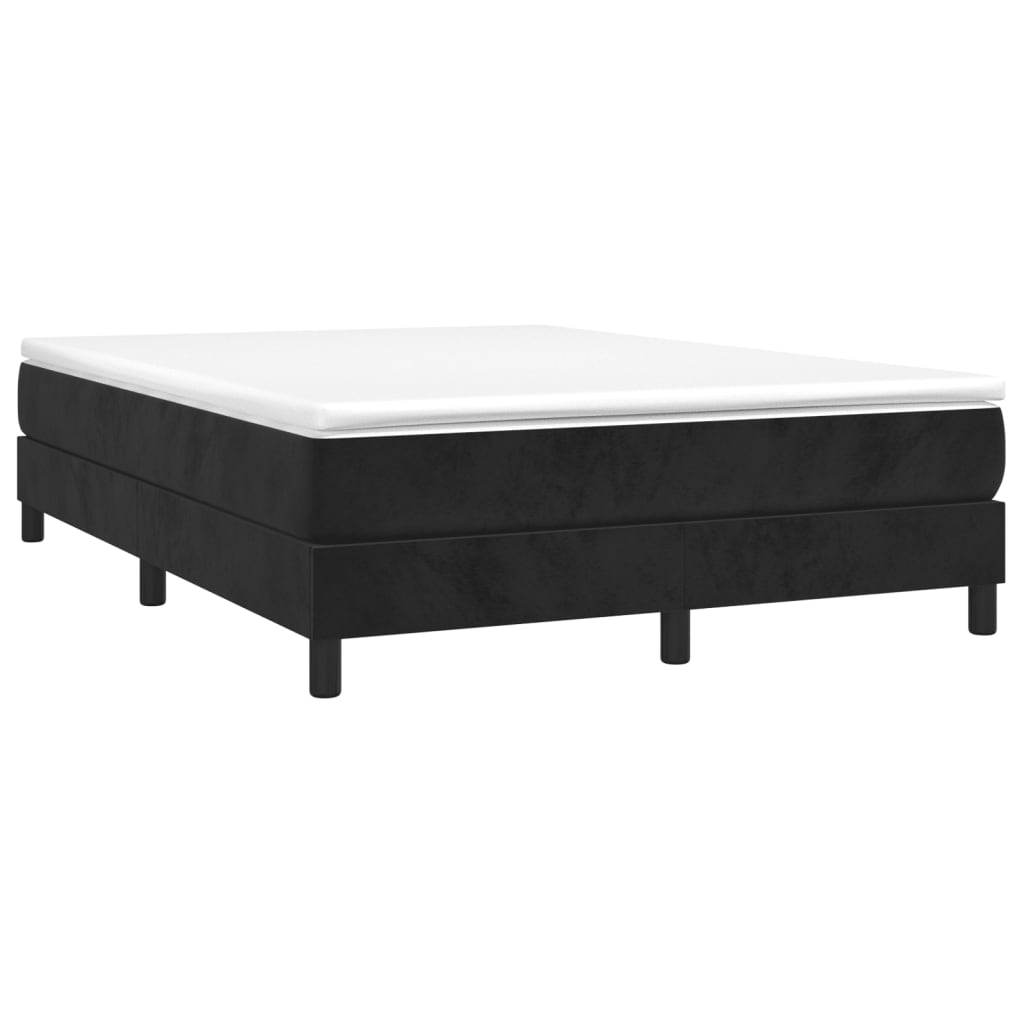 Struttura Letto a Rete a Molle Nero 140x190 cm in Velluto | homemem39
