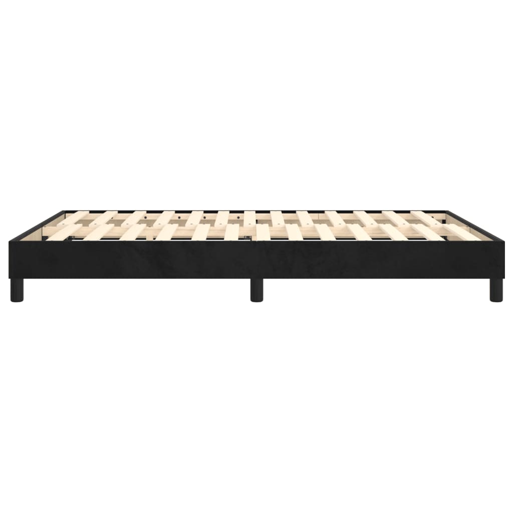 Struttura Letto a Rete a Molle Nero 140x190 cm in Velluto | homemem39