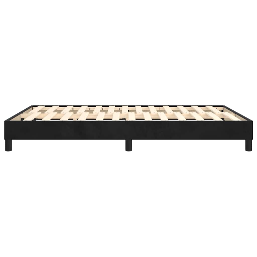 Struttura Letto a Rete a Molle Nero 140x190 cm in Velluto
