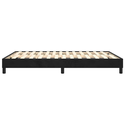 Struttura Letto a Rete a Molle Nero 140x190 cm in Velluto