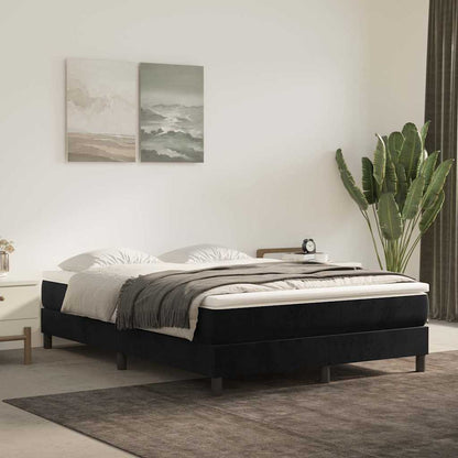 Struttura Letto a Rete a Molle Nero 140x190 cm in Velluto