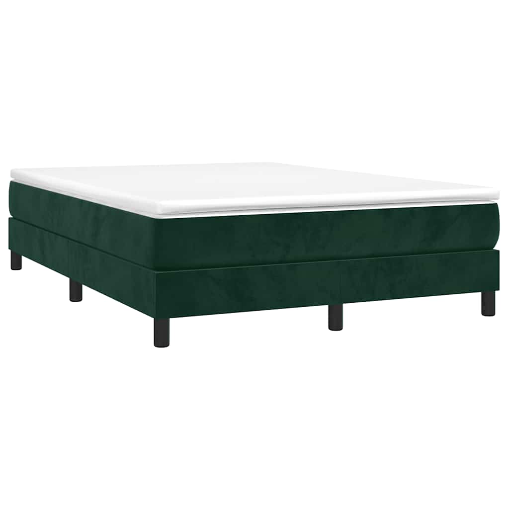 Struttura Letto a Rete a Molle Verde Scuro 140x190 cm in Velluto | homemem39