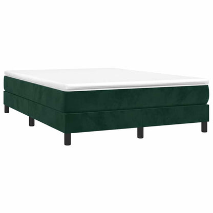 Struttura Letto a Rete a Molle Verde Scuro 140x190cm in Velluto