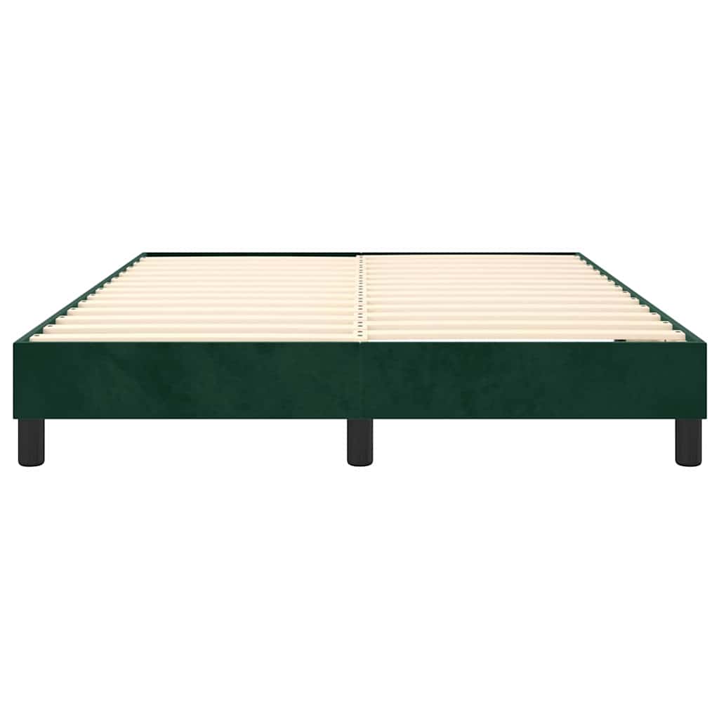 Struttura Letto a Rete a Molle Verde Scuro 140x190 cm in Velluto | homemem39