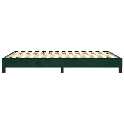 Struttura Letto a Rete a Molle Verde Scuro 140x190 cm in Velluto | homemem39