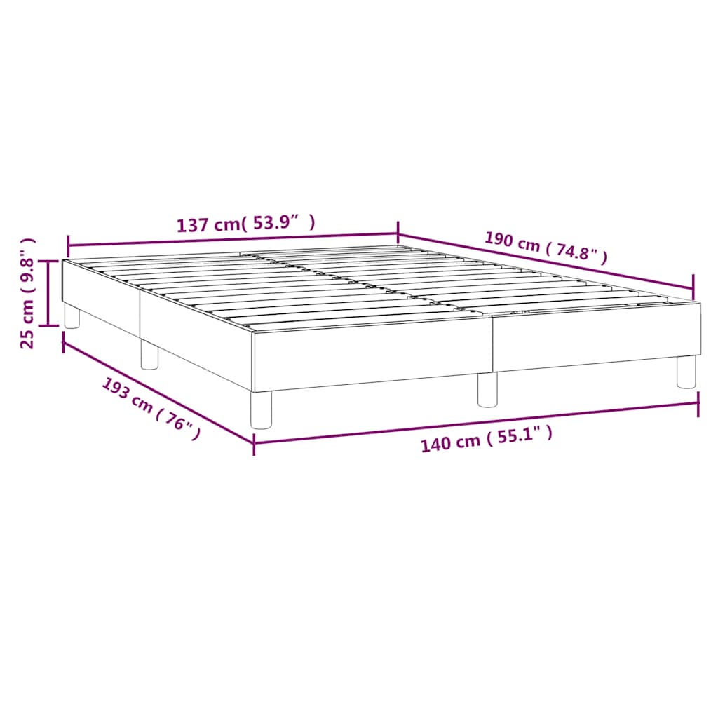 Struttura Letto a Rete a Molle Verde Scuro 140x190 cm in Velluto | homemem39