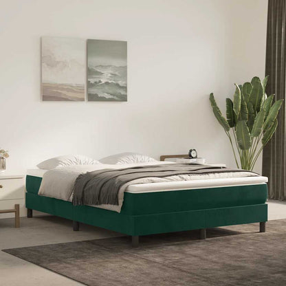 Struttura Letto a Rete a Molle Verde Scuro 140x190 cm in Velluto | homemem39