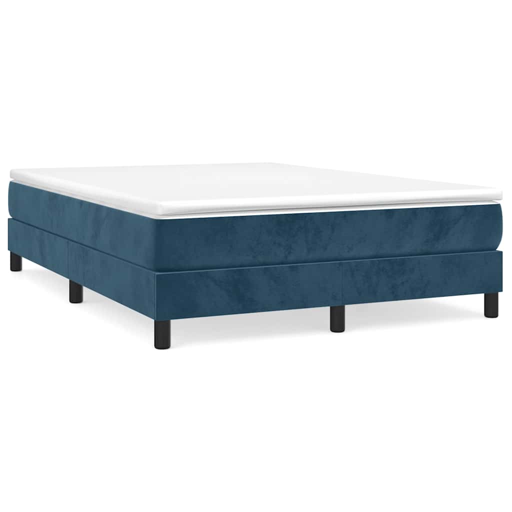 Struttura Letto a Rete a Molle Blu Scuro 140x190 cm in Velluto | homemem39