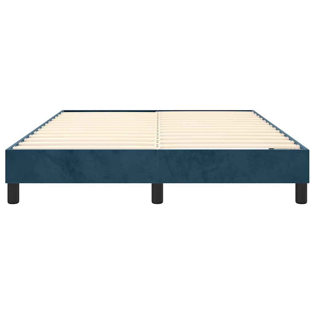 Struttura Letto a Rete a Molle Blu Scuro 140x190 cm in Velluto | homemem39