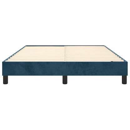 Struttura Letto a Rete a Molle Blu Scuro 140x190 cm in Velluto