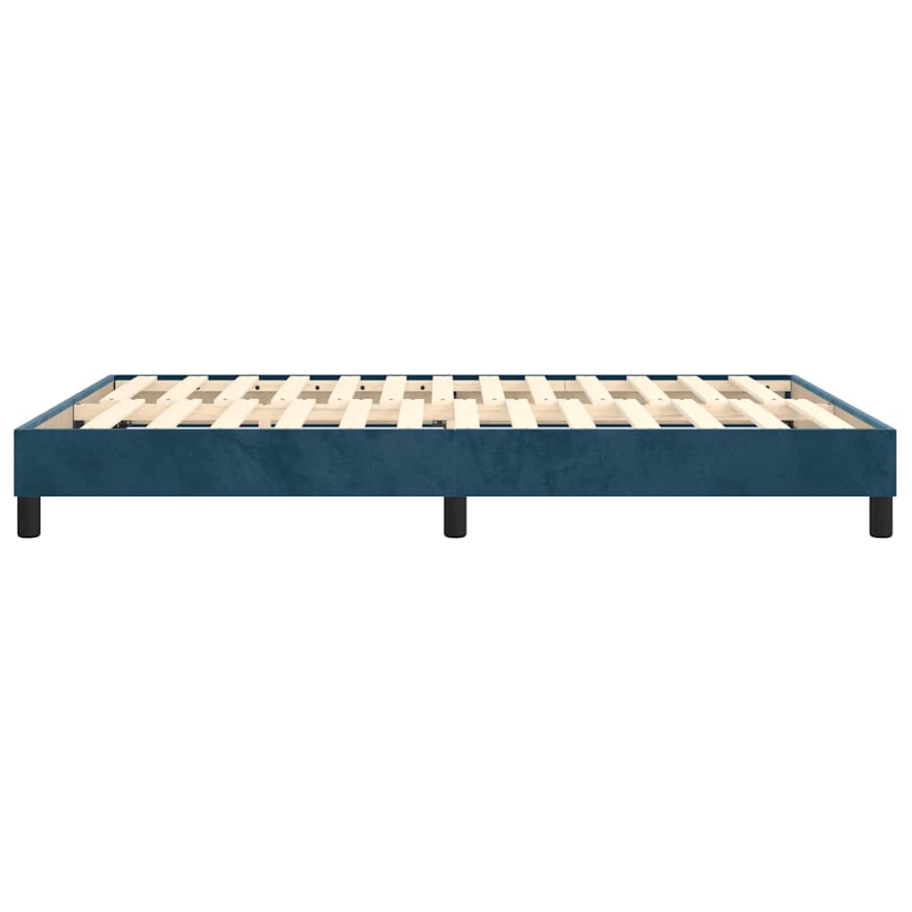Struttura Letto a Rete a Molle Blu Scuro 140x190 cm in Velluto | homemem39