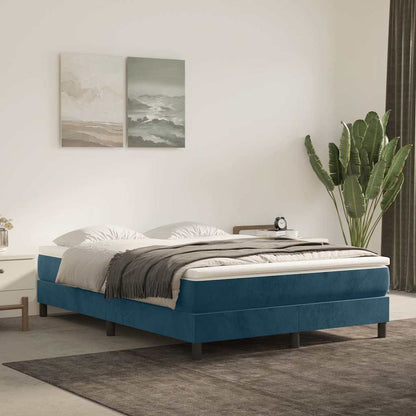 Struttura Letto a Rete a Molle Blu Scuro 140x190 cm in Velluto | homemem39