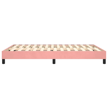 Struttura Letto a Rete a Molle Rosa 140x190 cm in Velluto