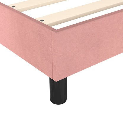 Struttura Letto a Rete a Molle Rosa 140x190 cm in Velluto | homemem39