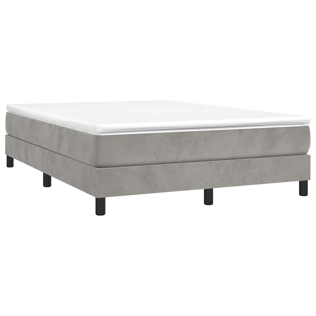 Struttura Letto a Rete a Molle Grigio Chiaro 140x200 cm Velluto