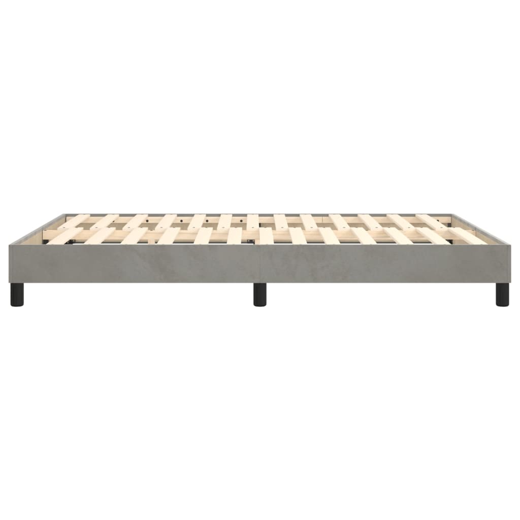 Struttura Letto a Rete a Molle Grigio Chiaro 140x200 cm Velluto | homemem39