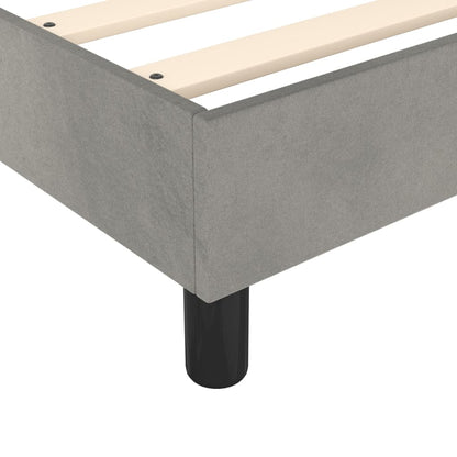 Struttura Letto a Rete a Molle Grigio Chiaro 140x200 cm Velluto | homemem39