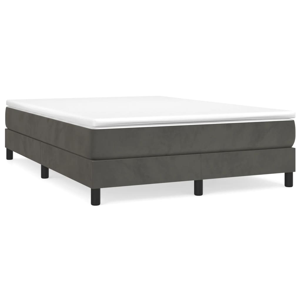Struttura Letto a Rete a Molle Grigio Scuro 140x200 cm Velluto | homemem39