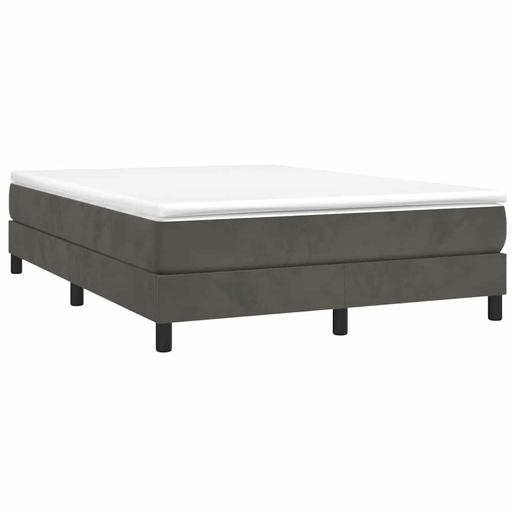 Struttura Letto a Rete a Molle Grigio Scuro 140x200 cm Velluto