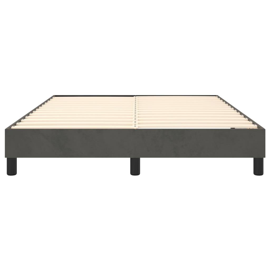 Struttura Letto a Rete a Molle Grigio Scuro 140x200 cm Velluto | homemem39