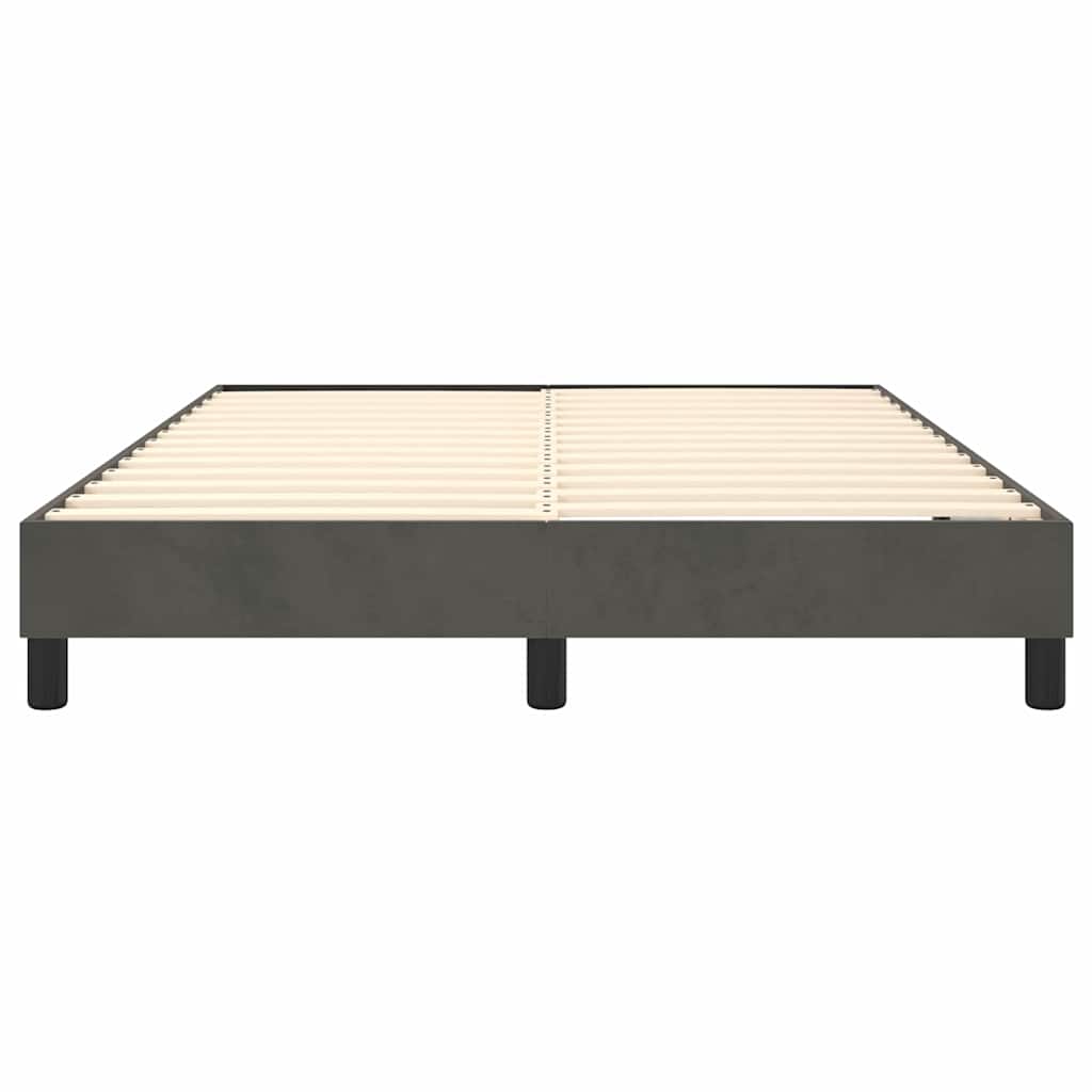 Struttura Letto a Rete a Molle Grigio Scuro 140x200 cm Velluto