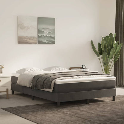 Struttura Letto a Rete a Molle Grigio Scuro 140x200 cm Velluto | homemem39