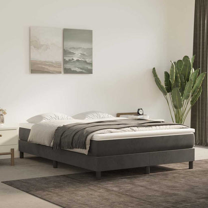 Struttura Letto a Rete a Molle Grigio Scuro 140x200 cm Velluto