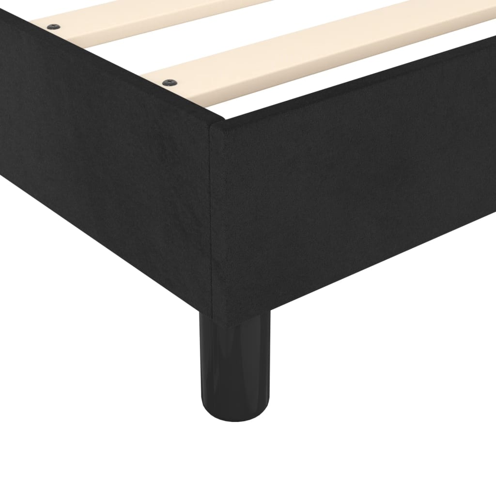 Struttura Letto a Rete a Molle Nero 140x200 cm in Velluto | homemem39