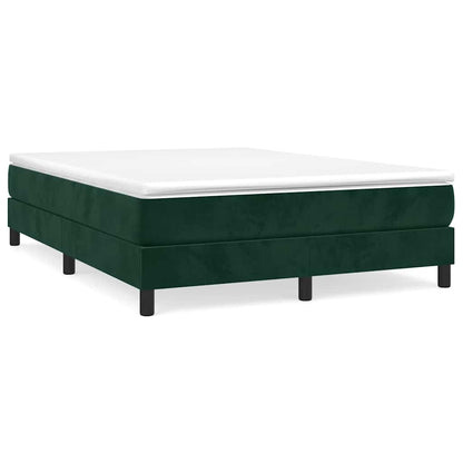 Struttura Letto a Rete a Molle Verde Scuro 140x200cm in Velluto
