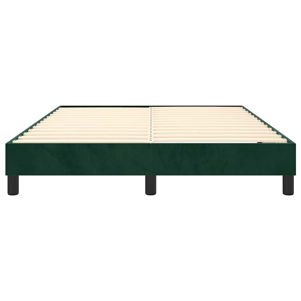 Struttura Letto a Rete a Molle Verde Scuro 140x200 cm in Velluto | homemem39