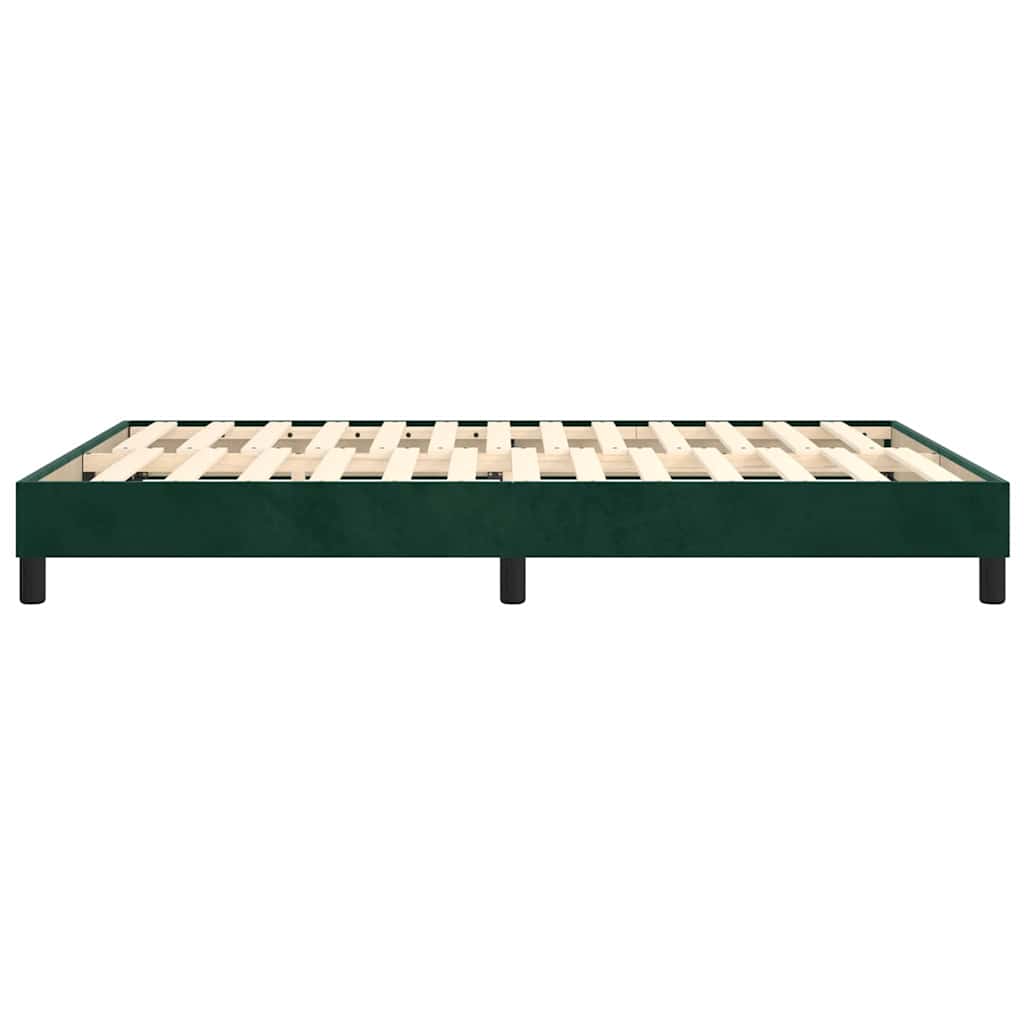 Struttura Letto a Rete a Molle Verde Scuro 140x200 cm in Velluto | homemem39