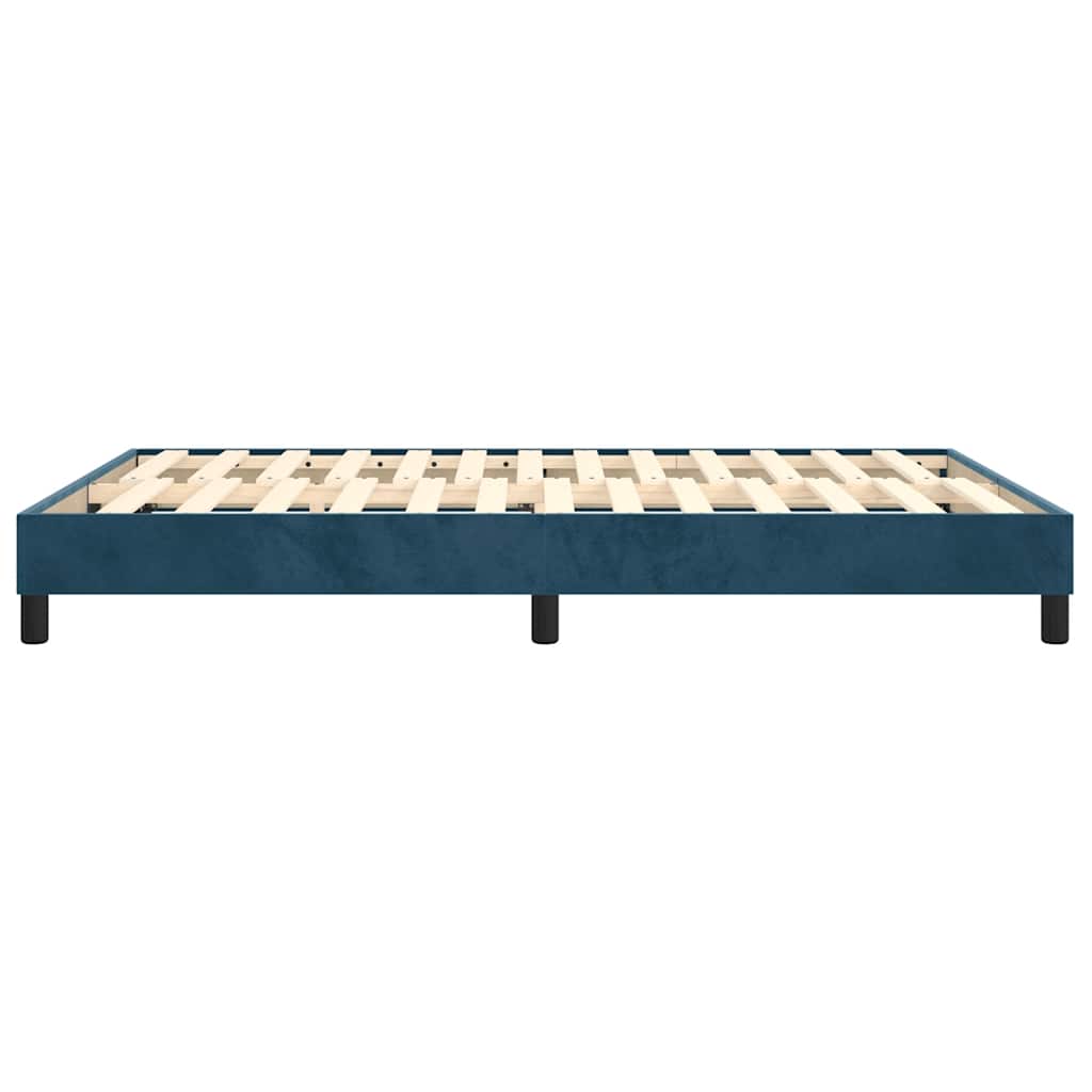 Struttura Letto a Rete a Molle Blu Scuro 140x200 cm Velluto | homemem39