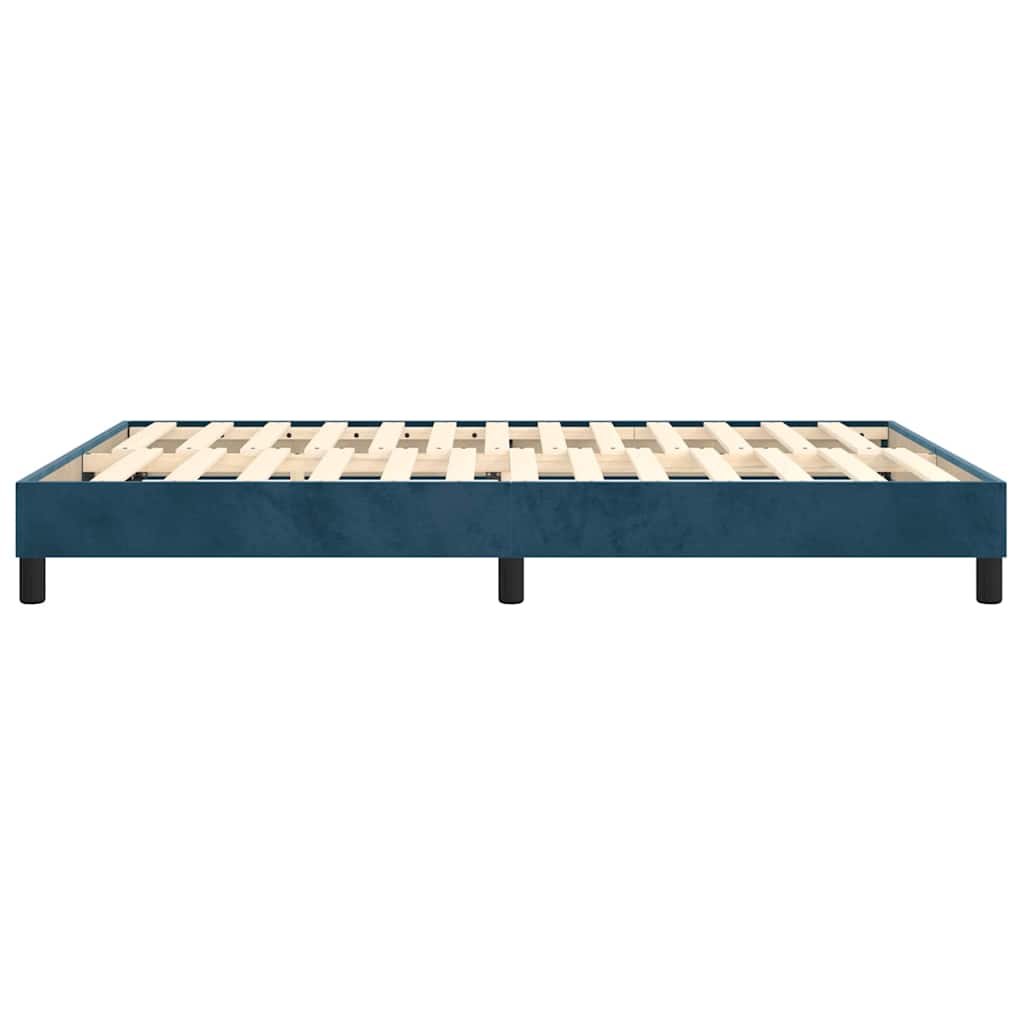 Struttura Letto a Rete a Molle Blu Scuro 140x200 cm Velluto
