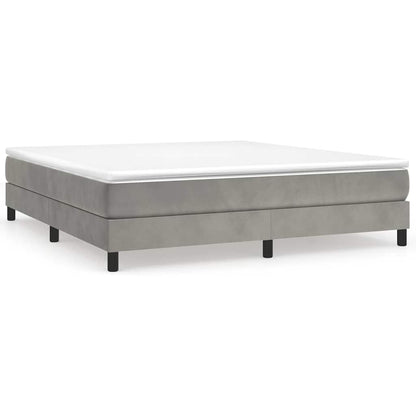 Struttura Letto a Rete a Molle Grigio Chiaro 160x200 cm Velluto