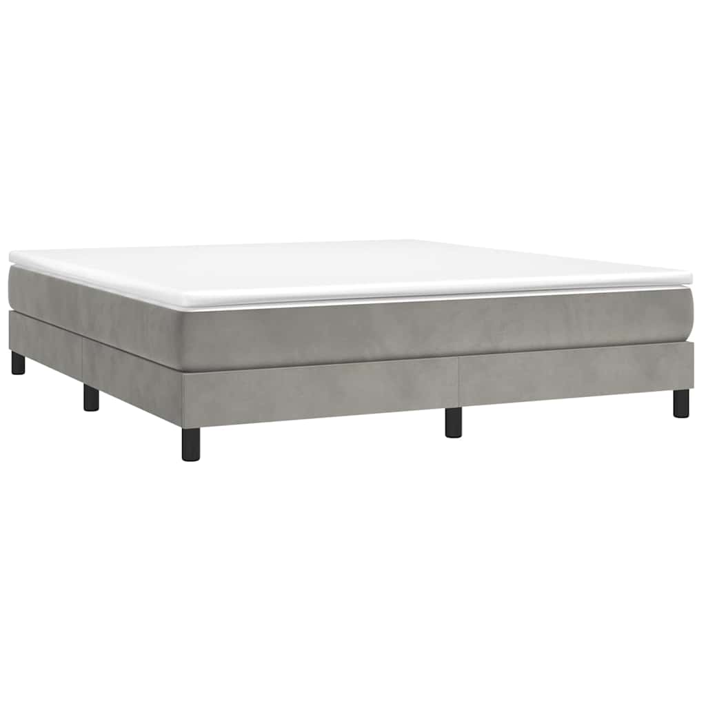 Struttura Letto a Rete a Molle Grigio Chiaro 160x200 cm Velluto