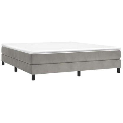 Struttura Letto a Rete a Molle Grigio Chiaro 160x200 cm Velluto