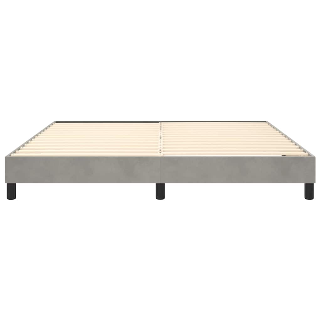 Struttura Letto a Rete a Molle Grigio Chiaro 160x200 cm Velluto