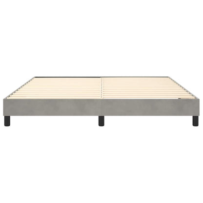 Struttura Letto a Rete a Molle Grigio Chiaro 160x200 cm Velluto