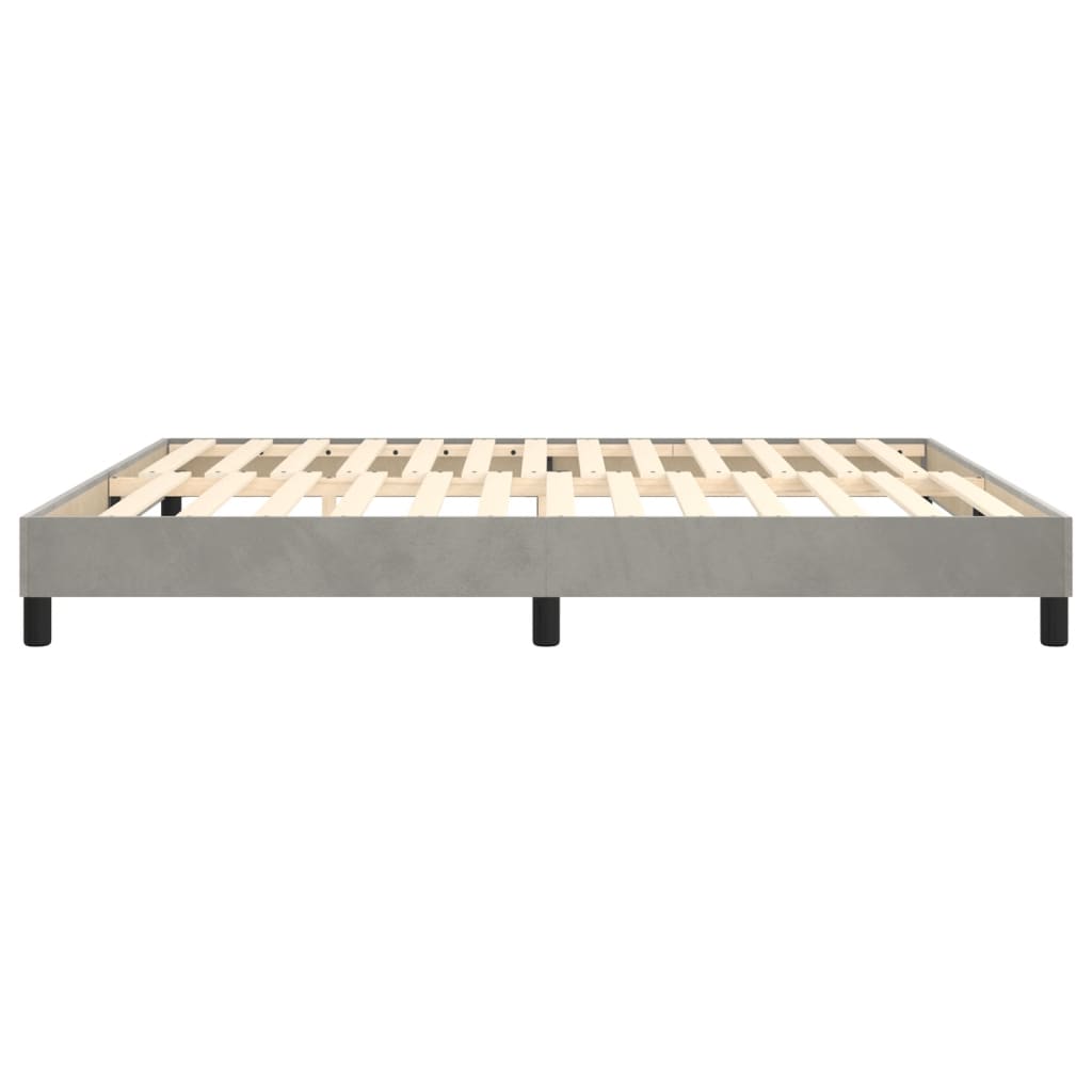 Struttura Letto a Rete a Molle Grigio Chiaro 160x200 cm Velluto | homemem39