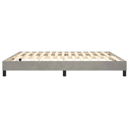 Struttura Letto a Rete a Molle Grigio Chiaro 160x200 cm Velluto | homemem39