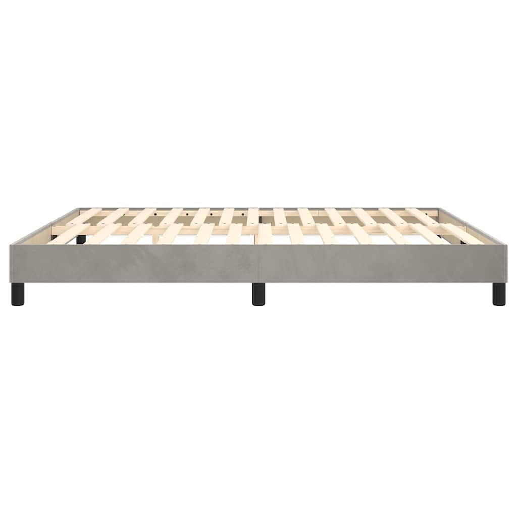 Struttura Letto a Rete a Molle Grigio Chiaro 160x200 cm Velluto