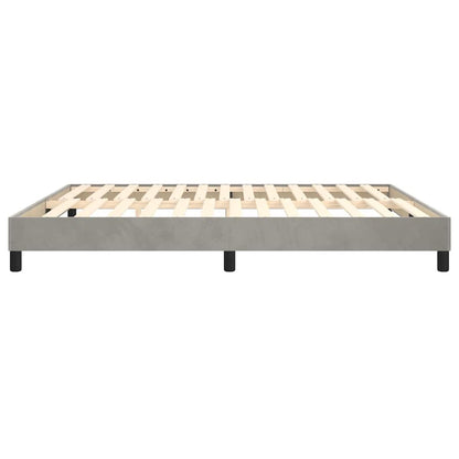 Struttura Letto a Rete a Molle Grigio Chiaro 160x200 cm Velluto