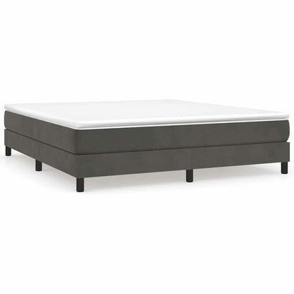 Struttura Letto a Rete a Molle Grigio Scuro 160x200 cm Velluto