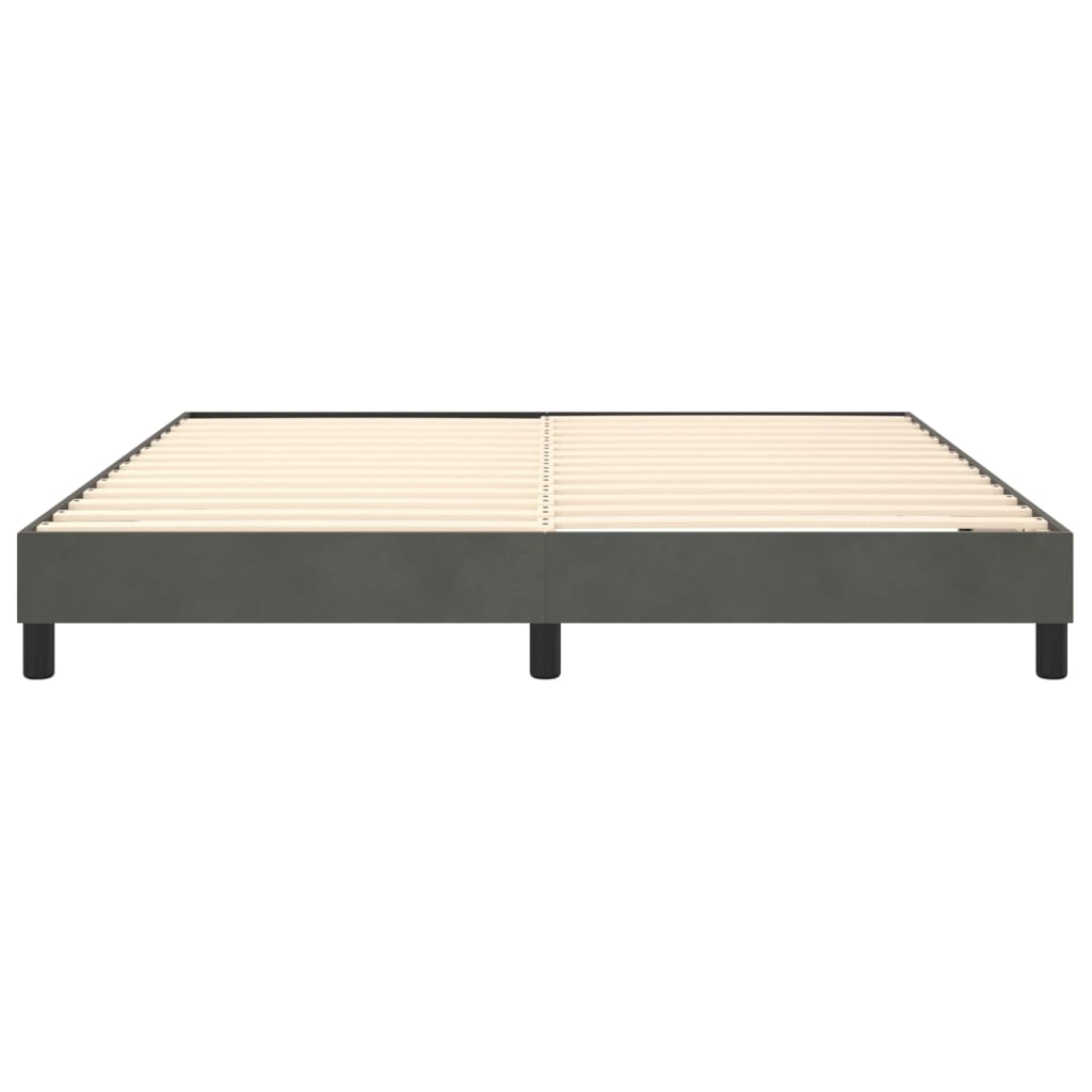 Struttura Letto a Rete a Molle Grigio Scuro 160x200 cm Velluto | homemem39