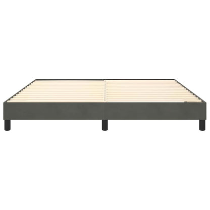 Struttura Letto a Rete a Molle Grigio Scuro 160x200 cm Velluto