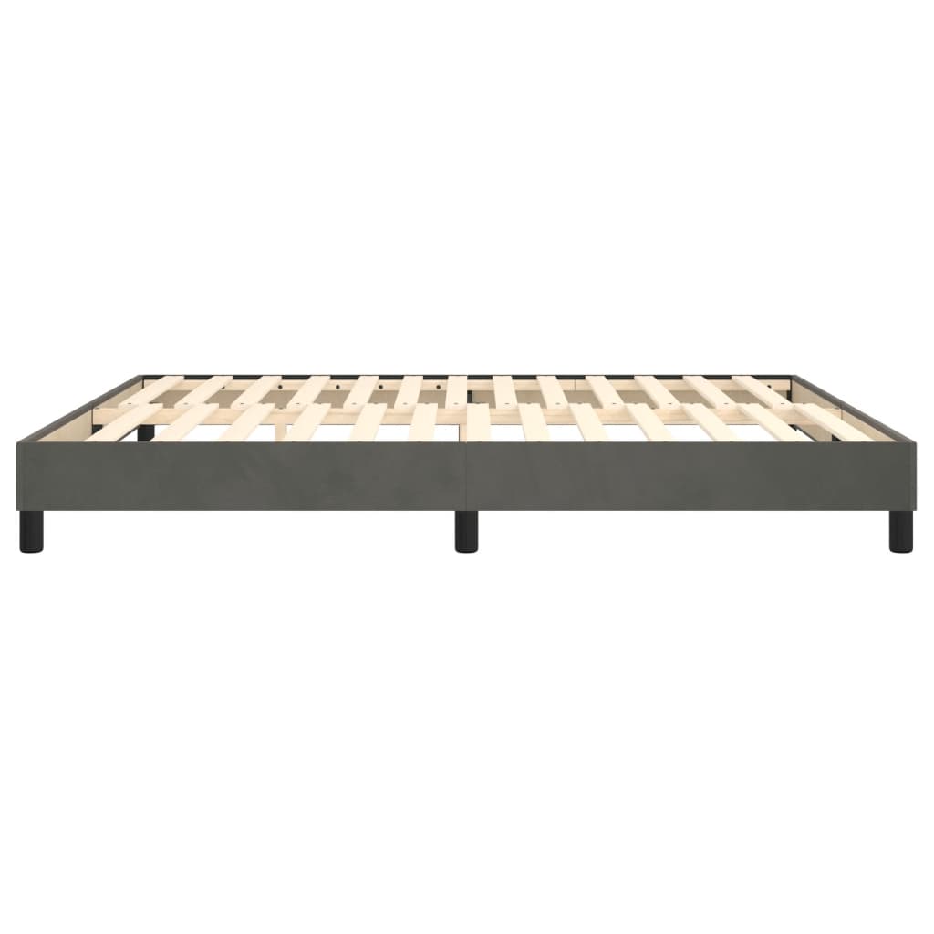Struttura Letto a Rete a Molle Grigio Scuro 160x200 cm Velluto | homemem39