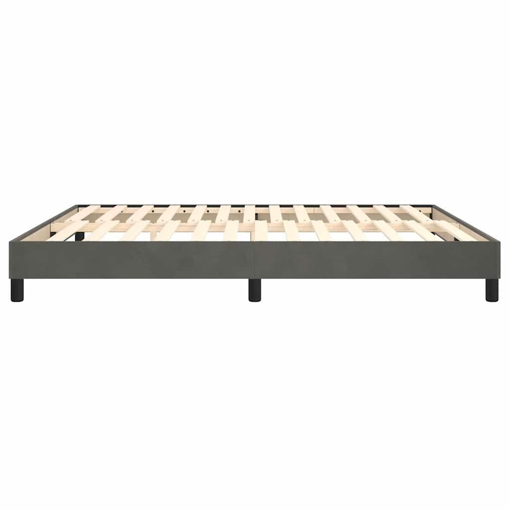 Struttura Letto a Rete a Molle Grigio Scuro 160x200 cm Velluto