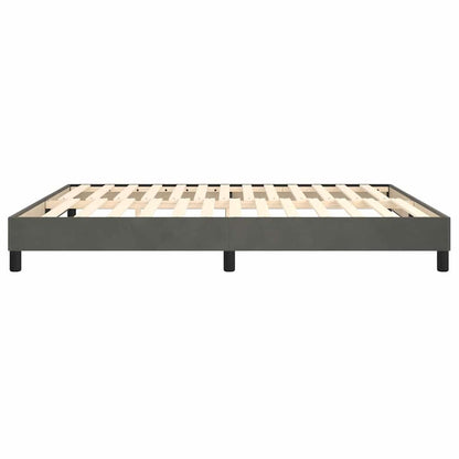 Struttura Letto a Rete a Molle Grigio Scuro 160x200 cm Velluto