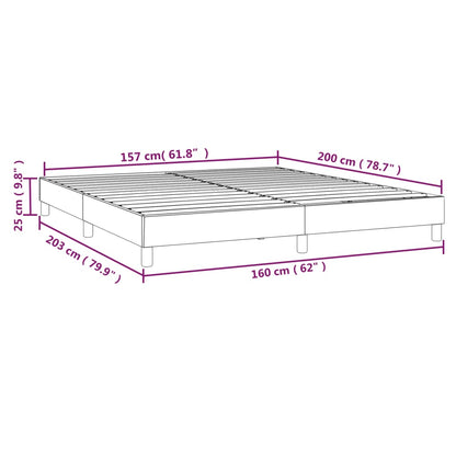 Struttura Letto a Rete a Molle Grigio Scuro 160x200 cm Velluto | homemem39